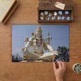 Shiva Heykeli Ganj Nehri Tasarımı 240 Parça Ahşap Puzzle Ahşap Kutuda MP02060