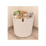 SHLM TEKSTİL 30x30 Çok Amaçlı Sepet, Çamaşır Sepeti, banyo sepeti,Oyuncak Sepeti, Battaniye Sepeti, Saplı Sepet