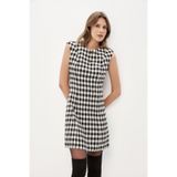 shnwomen Siyah Kareli Elbise