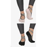 Shocks Simli Pilates Çorap - Siyah - Pembe - 36 - 40