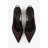 Shoeberry Kadın Avoria Kahve Saten Stiletto