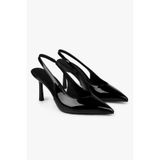 Shoeberry Kadın Avoria Siyah Rugan Stiletto