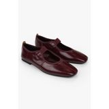 Shoeberry Kadın Bless Bordo Cilt Lastikli Spor Babet