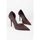 Shoeberry Kadın Massy Kahve Süet Stiletto