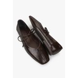 Shoeberry Kadın Noriel Kahve Cilt Bağlamalı Babet
