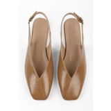 Shoeberry Kadın Noya Karamel Cilt Babet