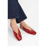 Shoeberry Kadın Noya Kırmızı Cilt Babet