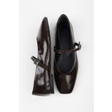 Shoeberry Kadın Sore Kahve Cilt Babet