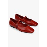 Shoeberry Kadın Sore Kırmızı Cilt Babet