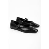 Shoeberry Kadın Sore Siyah Cilt Babet