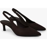 Shoeberry Kadın Süet Stiletto Ayakkabı Acı Kahve Renkli İnce Topuklu Konforlu Tasarım