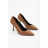 Shoeberry Kadın Vague Karamel Cilt Stiletto