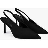 Shoeberry Kadın Vetra Siyah Mat Saten Stiletto