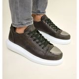 Shoecide CH175 CBT Mirror Haki Renk Aynalı Erkek Günlük Ayakkabı