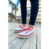 Shoecide SHCH311 Espadril Beyaz - Kırmızı Renk Erkek Günlük Ayakkabı