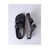 shoecide Siyah Erkek Eva Çift Bant Tokalı Confort Terlik