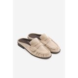 SHOEMARK Koda Bej Suni Süet Kadın Terlik