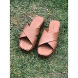 Shoemark Luna Taba Deri Kadın Terlik