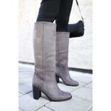 Shoemark Naomi Gri Süet Çizme