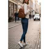 Shoemix Taba Dokulu Mini Sırt Çantası - Şık Tasarım Günlük Sırt Çantası