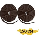 Shoes Comfort 150 cm Kahverengi Yuvarlak Bot Bağcığı, Fitilli Dayanıklı Sağlam Bağcık, Ayakkabı Bağcığı 1 Çift