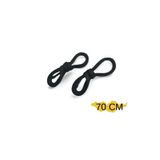 Shoes Comfort 70 Cm Yassı Mumlu Bağcık, Spor Klasik Ayakkabı Bağcığı Ipi, 1 Çift Siyah