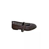 Shoes Kadın Düz Kaymaz Taban Atkı Lastikli Taşlı Delikli Babet