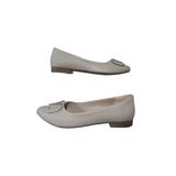 Shoes La Meira Shoes Kadın Krem V Tokalı Günlük Şık Babet Lmra310-23