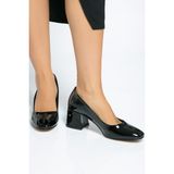 Shoes Time Topuklu Ayakkabı 123K 371 - Siyah Rugan