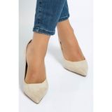 Shoes Time Topuklu Ayakkabı 123Y 308 - Ten Süet