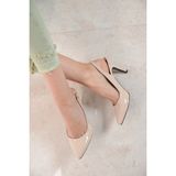 Shoes Time Topuklu Ayakkabı 20Y 206 - Beyaz - Ten