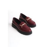 Shoesers Kadın Hafif ve Kalın Tabanlı Günlük Casual Oxford, Toka Detaylı Loafer Ayakkabı