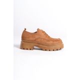 Shoesers Kadın Kalın Tabanlı Saraç Detaylı Günlük Makosen Bağcıklı Loafer Ayakkabı