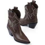 Shoetek Avrora Kadın Bot&bootie Pimli Kovboy Kahve Deri