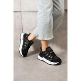 Shoetek Lawse Kadın Sneakers Bağcıklı Spor Ayakkabı Siyah