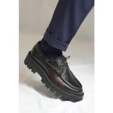Shoetyle 115-K512 Kahverengi Hakiki Deri Bağcıklı Erkek Günlük Ayakkabı