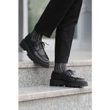 Shoetyle 115-K512 Siyah Hakiki Deri Bağcıklı Erkek Günlük Ayakkabı