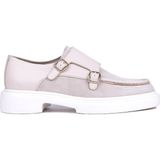 Shoetyle 115-K575 Bej Hakiki Süet Deri Tokalı Erkek Klasik Ayakkabı