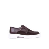 Shoetyle 115-K575 Kahverengi Hakiki Süet Deri Tokalı Erkek Klasik Ayakkabı