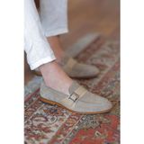 Shoetyle 115-K580 Bej Hakiki Süet Deri Erkek Klasik Ayakkabı