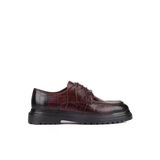 Shoetyle 250-1615 Bordo Croco Deri Bağcıklı Erkek Günlük Ayakkabı