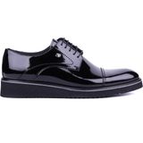 Shoetyle Fosco - Hakiki Rugan Deri Erkek Günlük Ayakkabı - 2928 - Siyah