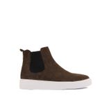 Shoetyle - Haki Renk Hakiki Süet Kadın Chelsea Bot - 6929