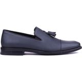 Shoetyle - Hakiki Deri Mat Siyah Erkek Klasik Ayakkabı - 900-4702