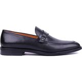 Shoetyle - Hakiki Deri Siyah Renk Bağcıksız Klasik Erkek Ayakkabı - 900-4784