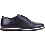 Shoetyle - Hakiki Deri Siyah Renk Günlük Erkek Ayakkabı - 900-5089