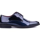 Shoetyle - Hakiki Rugan Deri Lacivert Renk Erkek Klasik Ayakkabı - 900-3710
