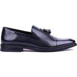 Shoetyle - Hakiki Rugan Deri Lacivert Renk Erkek Klasik Ayakkabı - 900-4702