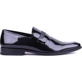 Shoetyle - Hakiki Rugan Deri Siyah Renk Klasik Erkek Ayakkabı - 900-2602