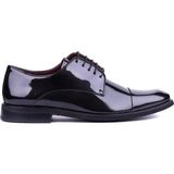 Shoetyle - Hakiki Rugan Deri Siyah Renk Klasik Erkek Ayakkabı - 900-3710
